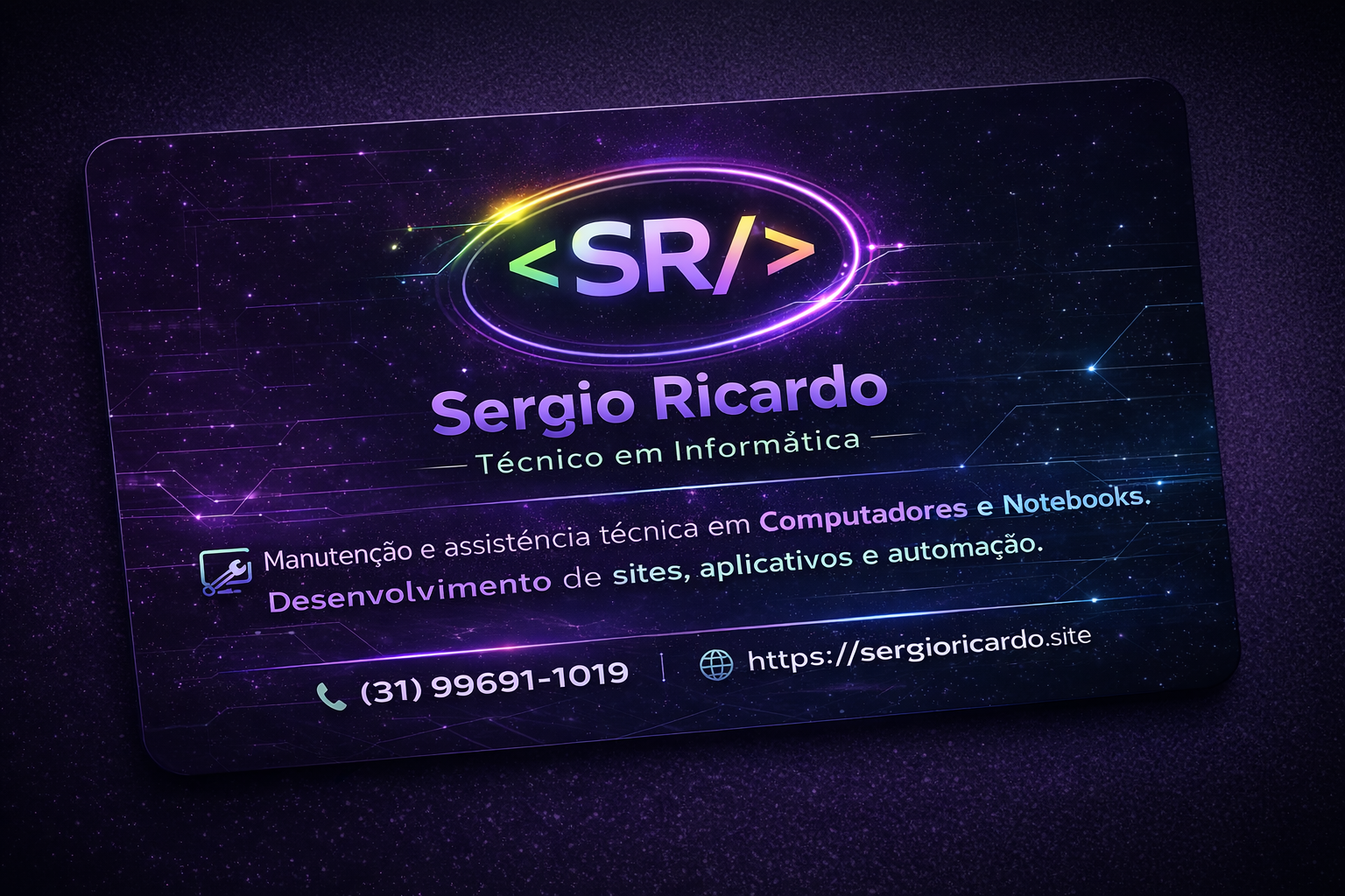 Cartão de visita Sergio Ricardo
